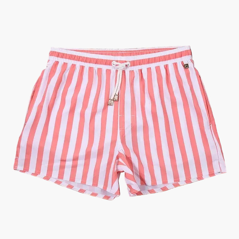 Herr – Randiga badshorts – Klassisk strandstil för sommar och semester