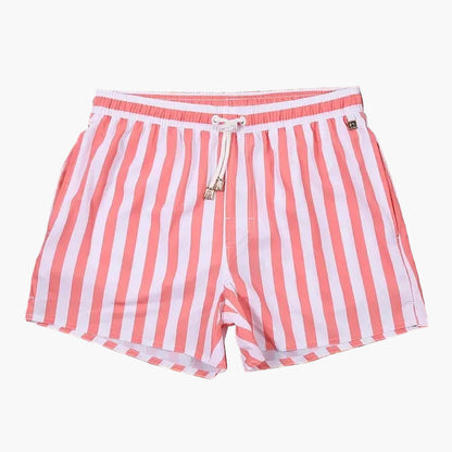 Herr – Randiga badshorts – Klassisk strandstil för sommar och semester