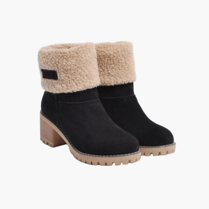 Damstövlar med Fårskinnsfoder – Vikbara Varmfodrade Boots för Vinter och Höst