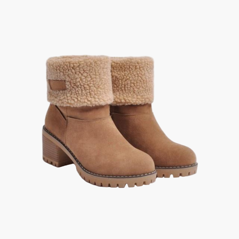 Damstövlar med Fårskinnsfoder – Vikbara Varmfodrade Boots för Vinter och Höst