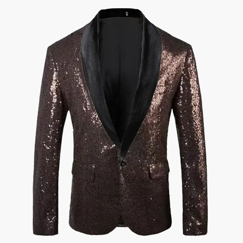 Herr Paljettkavaj Fest Blazer Slim Fit Partykläder